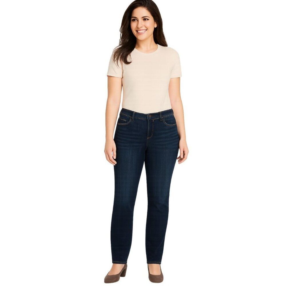 LL Bean Jeans Straight Leg DENIM Performance Stretch Women's Women's Petite 4